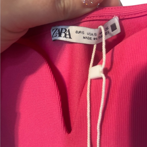 NWT Hot Pink Zara Crop Top Size Small spring summer California - Picture 5 of 6